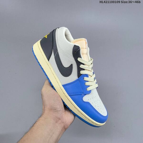 Nike Air Jordan 1 Low blue/gray/black/white 36~46 lifestyle