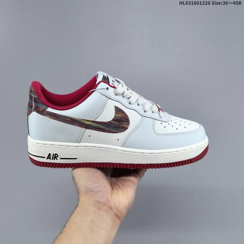 Nike Air Force 1 Low Off White Dark Red Sail Brown EU 36-45 Sneaker - Unisex (BS-62431)