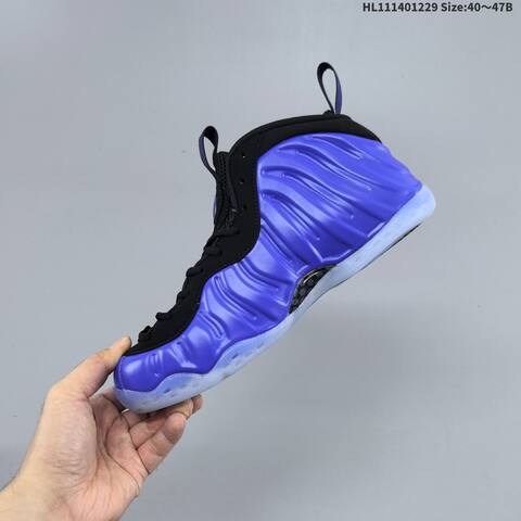 Nike Air Foamposite One Black Royal Blue Ice Blue EU 40-47 Basketball Shoe - Men's (BS-62337)