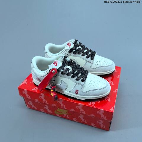 Nike Dunk SB Low Off White Light Grey Black Red EU 36-45 Skate Shoe - Unisex (BS-61173)