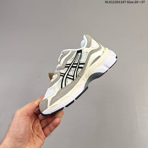 ASICS GEL-NYC Grey Cream White Black 26-37 Sneaker Casual Sneakers - Women's (BS-69317)