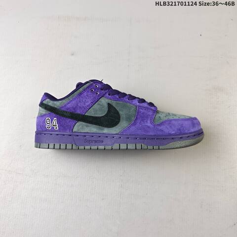 Nike SB Dunk Low Pro Purple Dark Grey Black EU 36-46 Skate Shoe - Unisex (BS-63136)