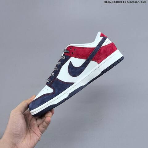 Nike SB Dunk Low Retro DIY White Navy Red EU 36-45 Skate Shoe - Unisex (BS-62051)