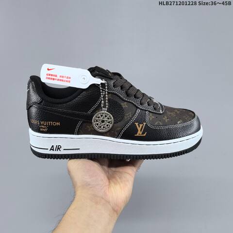 Nike Air Force 1 07 LV8 Black Grey White EU 36-45 Sneaker - Unisex (BS-62364)