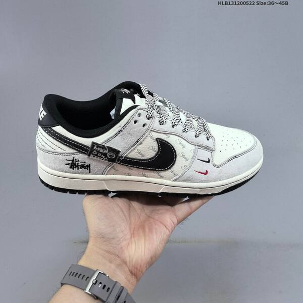 Nike Dunk SB Low Stussy Custom off white black red EU 36-45 skate shoe