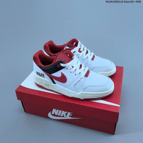 Nike Full Force Lo White Red Black Cream EU 36-45 Skate Shoe - Unisex (BS-61932)