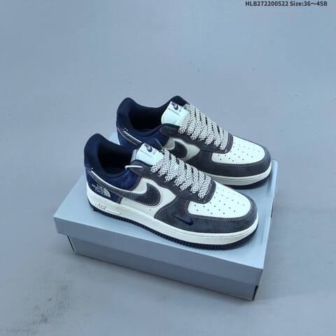 Nike Air Force 1 07 LV8 Navy Blue Off White Dark Gray EU 36-45 Sneaker - Unisex (BS-60229)