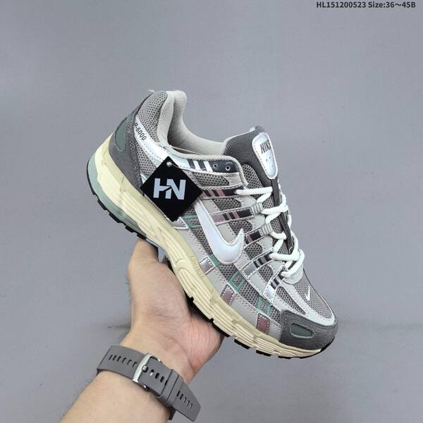 Nike P-6000 grey silver white mint cream EU 36-45 running shoe