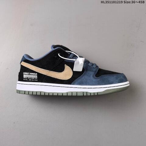 Nike SB Dunk Low Pro HF3063-002 Black Navy Blue Beige White EU 36-45 Skate Shoe - Unisex (BS-62566)
