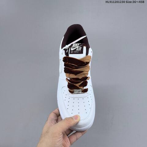 Nike Air Force 1 Low White Dark Brown Tan EU 36-45 Sneaker - Unisex (BS-62315)