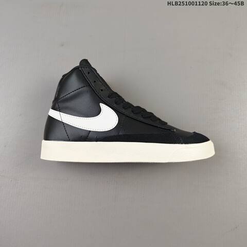 Nike Blazer Mid 77 Suede Black White Sail Yellow EU 36-45 Skate Shoe - Unisex (BS-63378)