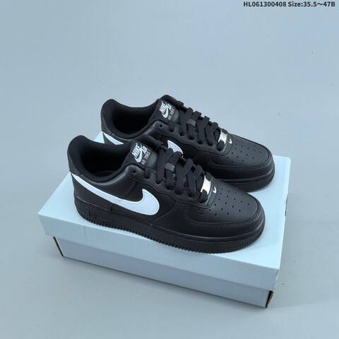 Nike Air Force 1 07 Black Red Black White EU 35 5-47 Sneaker - Unisex (BS-60879)