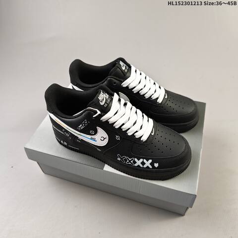 Nike Air Force 1 Low 07 Black White Multicolor EU 36-45 Sneaker - Unisex (BS-62713)
