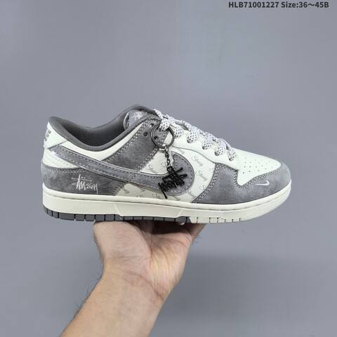 Nike SB Dunk Low Stussy Sail Light Blue Dark Grey EU 36-45 Skate Shoe - Unisex (BS-62382)