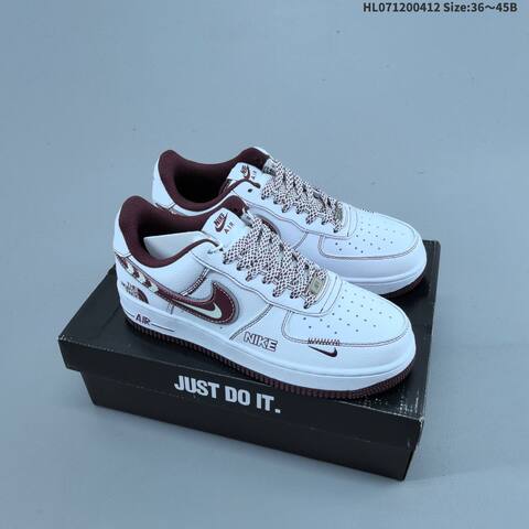 Nike Air Force 1 07 Black White Olive Green EU 36-45 Sneaker - Unisex (BS-60799)