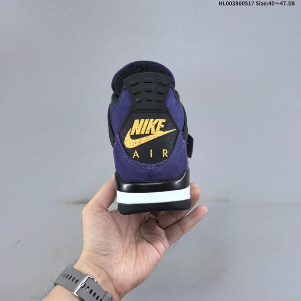 Jordan Air Jordan 4 Retro OG Imperial Purple / Black / Grey / Yellow 40~47.5 basketball
