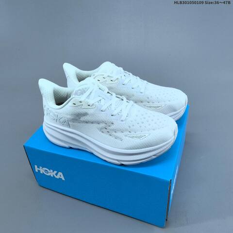 HOKA ONE ONE Clifton 9 Neon Yellow Light Blue White Orange EU 36-47 Running Shoe Running Sneakers - Unisex (BS-69409)