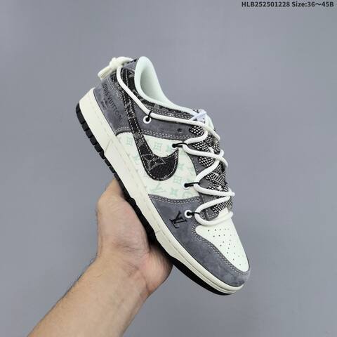 Nike Dunk SB Low Off White Gray Black EU 36-45 Skate Shoe - Unisex (BS-62378)