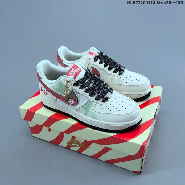 Nike Air Force 1 07 LV8 black white red EU 36-45 sneaker