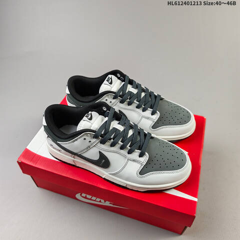 Nike SB Dunk Low Retro DIY White Black EU 40-46 Skate Shoe - Men's (BS-62709)