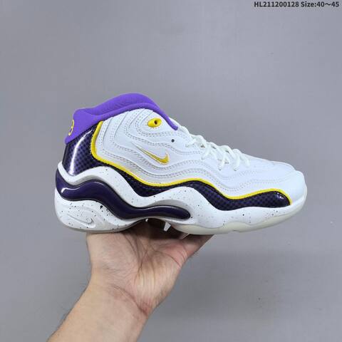 Nike Air Zoom Flight 96 White Black Red Purple Yellow EU 40-45 Basketball Shoe - Men's (BS-61697)