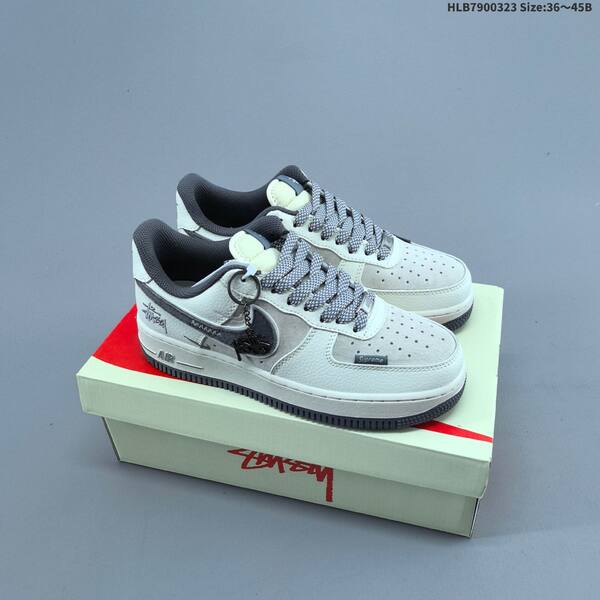Nike Air Force 1 07 Low off white grey red black EU 36-45 sneaker