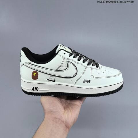 Nike Air Force 1 07 White Navy Grey EU 36 45 Sneaker EU 36-45 - Unisex (BS-62116)