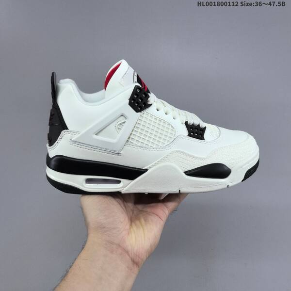 Jordan Air Jordan 4 Retro white/black/red 36~47.5 basketball