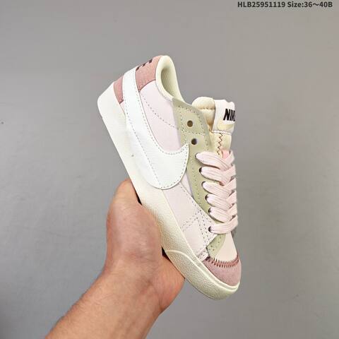 Nike Blazer Low 77 Jumbo DQ1470 601 Light Pink Cream Olive White EU 36 40 Skate Shoe EU 36-40 - Unisex (BS-63444)