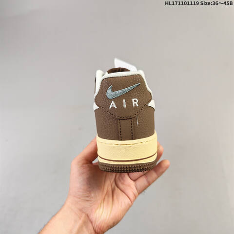 Nike Air Force 1 07 Brown Off White Dark Green Pale Yellow EU 36 45 Sneaker EU 36-45 - Unisex (BS-63480)