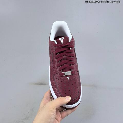 Nike Air Force 1 07 LV8 Kobe Burgundy White EU 36-45 Sneaker - Unisex (BS-60280)