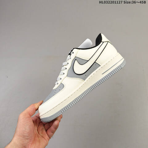 Nike Air Force 1 07 Low Off White Black Grey EU 36 45 Sneaker EU 36-45 - Unisex (BS-63015)