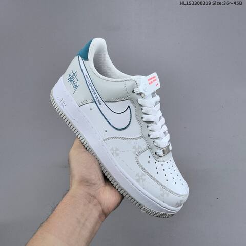 Nike Air Force 1 Low White Light Grey Teal EU 36-45 Sneaker - Unisex (BS-61242)