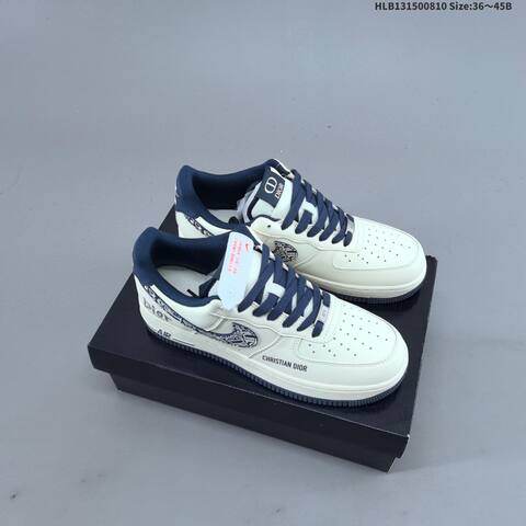 Nike Air Force 1 07 Low Off White Dark Blue Burgundy EU 36-45 Sneaker - Unisex (BS-59891)
