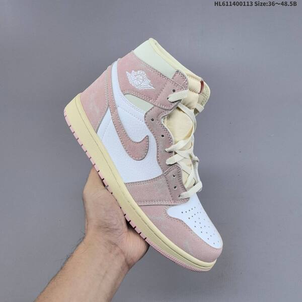 Nike Air Jordan 1 Retro High OG white/pink/beige 36~48.5 casual