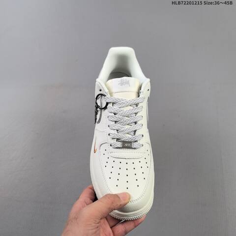 Nike Air Force 1 07 LV8 Off White Light Blue Metallic Gold EU 36-45 Sneaker - Unisex (BS-62664)