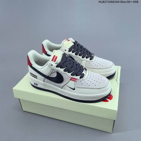 Nike Air Force 1 07 LV8 Off White Navy Red Black EU 36-45 Sneaker - Unisex (BS-62244)