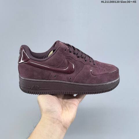 Nike Air Force 1 Low Burgundy Light Gray EU 36-45 Sneaker - Unisex (BS-61883)