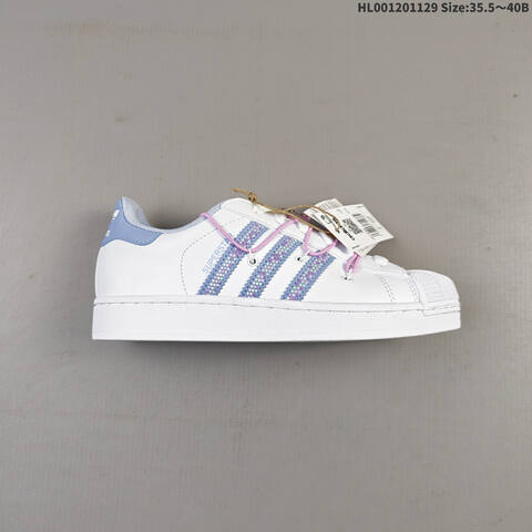 Adidas Superstar 2 White Light Blue Pink Purple Green EU 35 5-40 Skate Shoe - Unisex (BS-65398)
