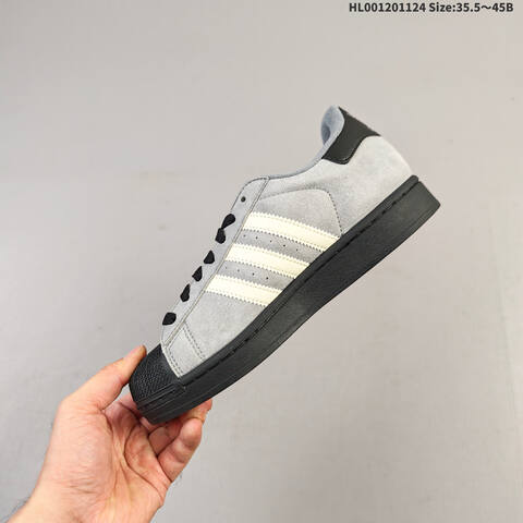 Adidas Superstar 2 Grey Black Cream White EU 35 5-45 Skate Shoe - Unisex (BS-65495)