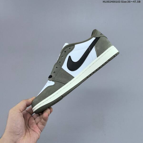Nike Air Jordan 1 Low OG Medium Olive / white / black 36~47.5 casual