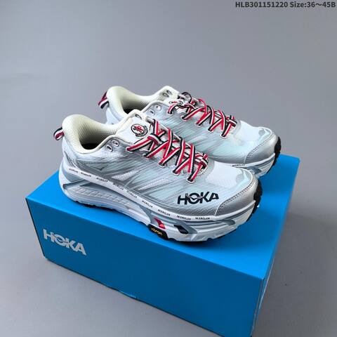 HOKA ONE ONE Mafate Speed 2 Low White Light Grey Cream EU 36-45 Trail Shoe Trail Running Sneakers - Unisex (BS-69425)