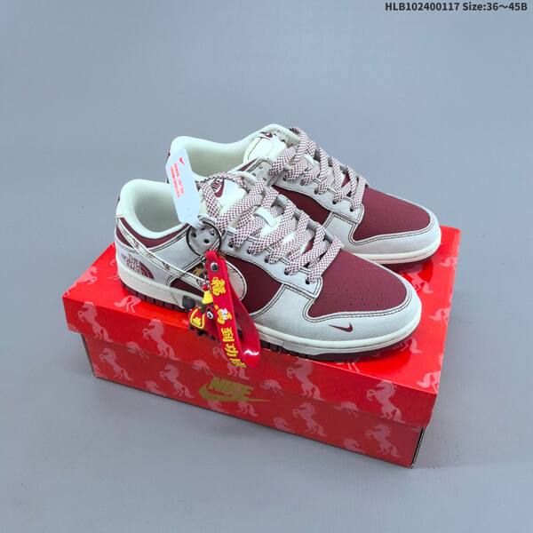 Nike SB Dunk Low off white light grey burgundy red EU 36-45 skate shoe