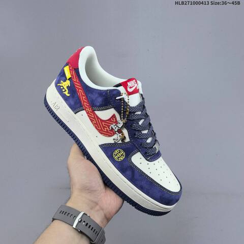 Nike Air Force 1 07 Low Navy Red White Yellow Black EU 36-45 Sneaker - Unisex (BS-60771)