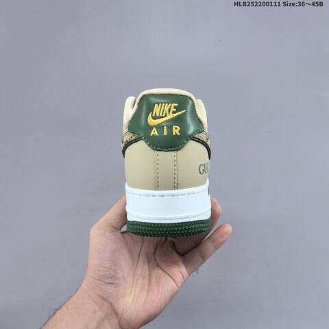 Nike Air Force 1 07 LV8 Beige Dark Green White EU 36-45 Sneaker - Unisex (BS-62053)