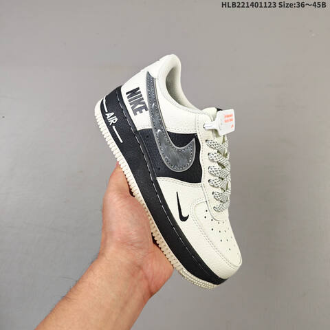 Nike Air Force 1 07 XX3168-206 Light Beige Black White EU 36-45 Sneaker - Unisex (BS-63185)
