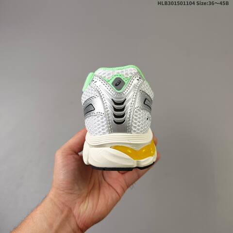 ASICS Gel-Kayano 12 1 Silver White Green Yellow EU 36-45 Running Shoe Running Sneakers - Unisex (BS-69330)