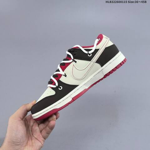 Nike Dunk SB Low Light Beige Black Red White EU 36-45 Skate Shoe - Unisex (BS-61960)