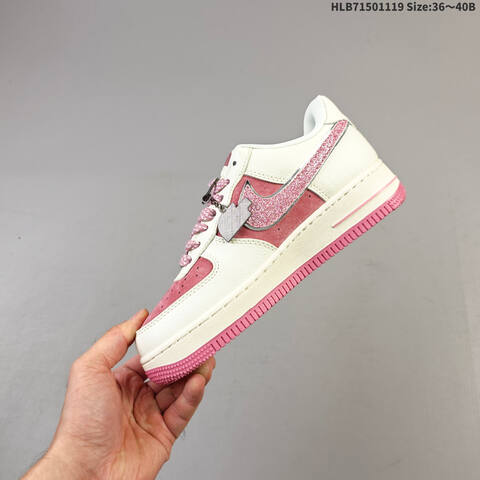 Nike Air Force 1 07 LV8 Off White Pink EU 36-40 Sneaker - Unisex (BS-63477)