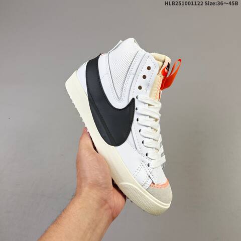 Nike Blazer Mid 77 Jumbo White Black Beige Orange EU 36-45 Skate Shoe - Unisex (BS-63248)